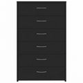 Moderner Sideboard mit großem Stauraum und 6 Schubladen in Schwarz
