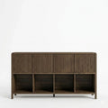 Moderne Sideboard mit 4 Türen und 8 Fächern in Walnussoptik