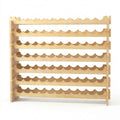 Modulares Holz-Weinregal für 72 Flaschen, 6 Ebenen, Geeignet für Küche oder Bar