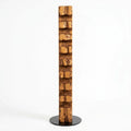 Rustikales Weinregal aus Holz für 8 Flaschen, handgefertigt, 113 cm Höhe