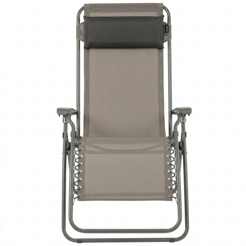 Verstellbarer Relaxsessel für Garten und Terrasse mit Batyline-Gewebe, Braun
