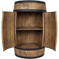 Hausbar Holzfass mit LED Beleuchtung und Weinhalter