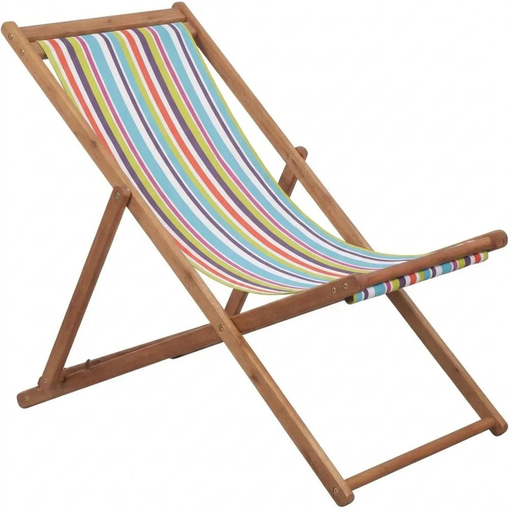 Kombinierbare Holz-Strandliege für Garten und Strand